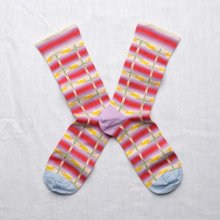 Bonne Maison Pink Stripe | Midcalf Sock