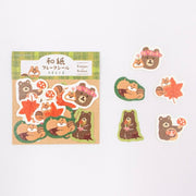 Furukawashiko Flake Stickers - Autumn Bear