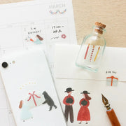 Necktie Bear Birthday Stickers