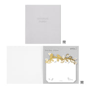 Die-Cut Sticky Note | Gold Foil Bird