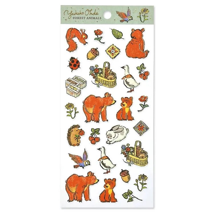 Forest Animal Stickers by Yukoko Ohde