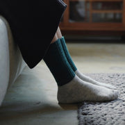 Nishiguchi Kutsushita Mohair Wool Pile Socks | T-Green (2024 Limited Color)