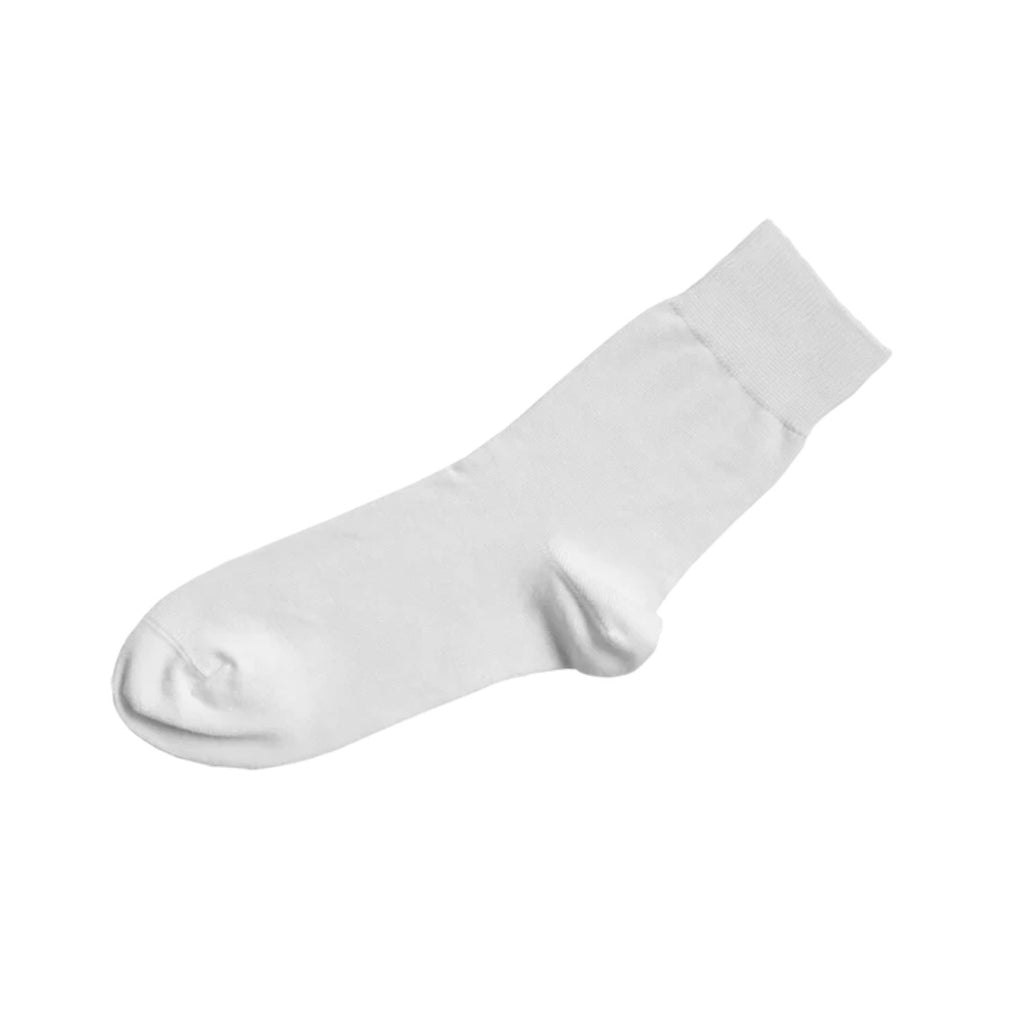 Nishiguchi Kutsushita Egyptian Cotton Plain Socks | White