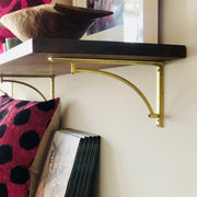 Brass Shelf Bracket - Curved