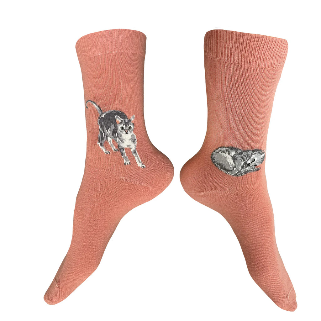 Meow Socks - Terracotta