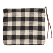 Fog Linen Canna Pouch | Natural Check