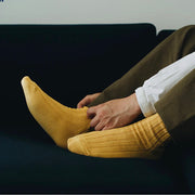 Nishiguchi Kutsushita Egyptian Cotton Ribbed Socks | Susuki Gold (2025 Limited Color)