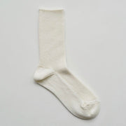 Hakne Wool Cashmere Ribbed Socks | Ivory