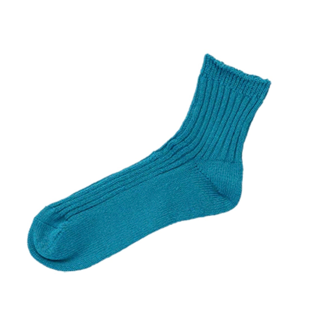 Nishiguchi Kutsushita Linen Ribbed Socks | Tenkawa River (2025 Limited Color)