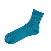 Nishiguchi Kutsushita Linen Ribbed Socks | Tenkawa River (2025 Limited Color)