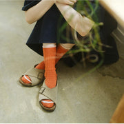 Nishiguchi Kutsushita Silk Cotton Socks | Beer Amber (2025 Limited Color)