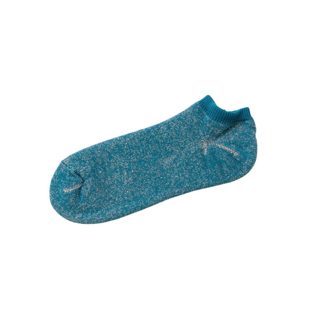 Nishiguchi Kutsushita Linen Cotton Pile Anklet Socks | Lake Blue