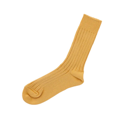 Nishiguchi Kutsushita Egyptian Cotton Ribbed Socks | Susuki Gold (2025 Limited Color)