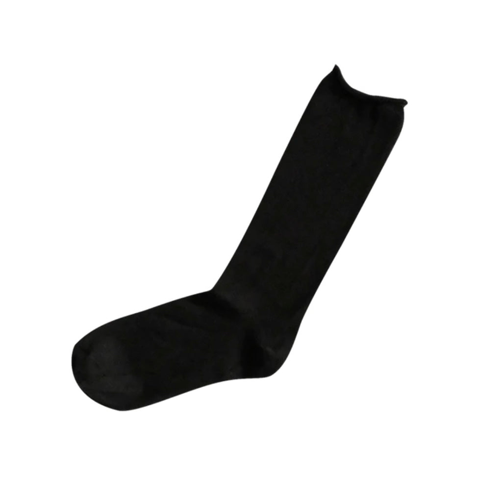Nishiguchi Kutsushita Cashmere Cotton Socks | Black | Small Only