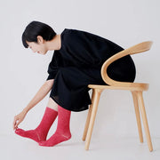Hakne Cotton Wool Pile Socks | Coral (2025 Limited Color)