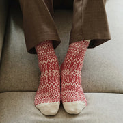 Nishiguchi Kutsushita Wool Jaquard Socks | Red Sox (2024 Limited Color)