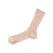 Hakne Linen Ribbed Socks | Pink