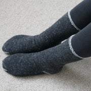 Hakne Cotton Wool Pile Socks | Charcoal