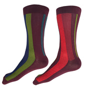 Broadway Socks | Red + Burgandy