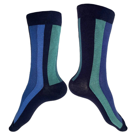 Broadway Socks | Navy + Green
