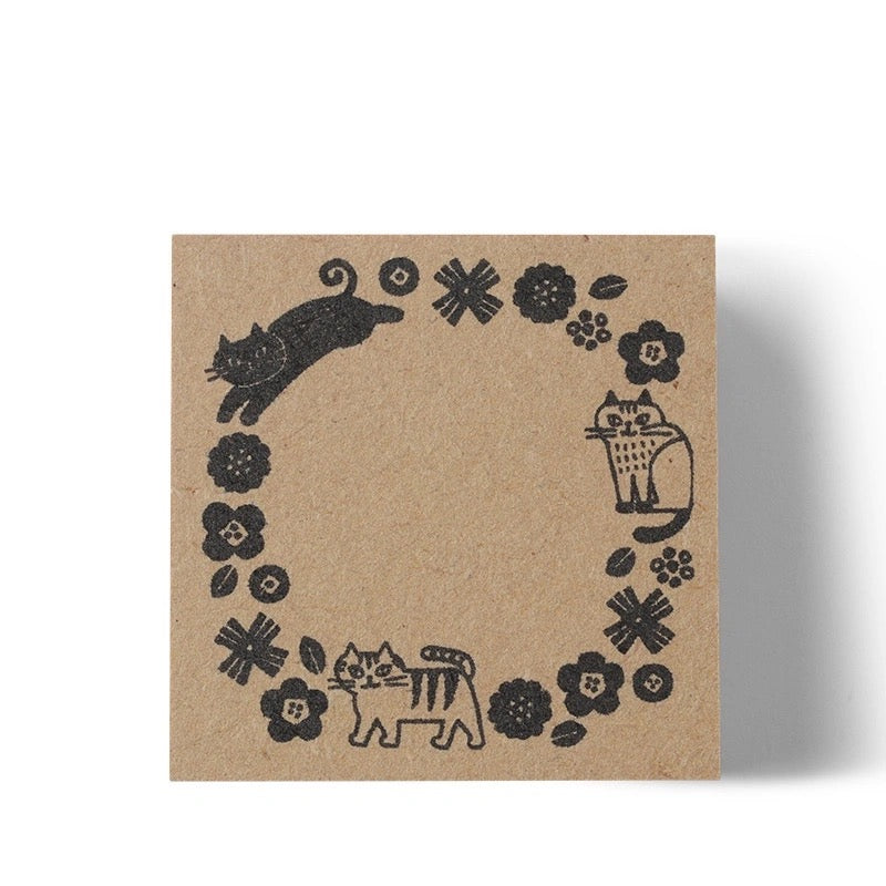 Stamp | Cat Flower Circle