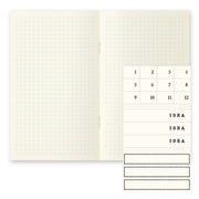MD Diary Light Notebook B6 Slim - Grid 3-Pack