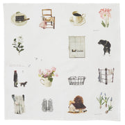 Linen Handkerchief - M.O. Living With Flowers