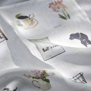 Linen Handkerchief - M.O. Living With Flowers