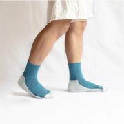 Nishiguchi Kutsushita Cotton Cashmere Walking Socks | Lake Blue