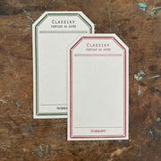 Letterpress Label Cards | Vintage Tag Style
