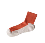 Nishiguchi Kutsushita Cotton Cashmere Walking Socks | Apricot Orange