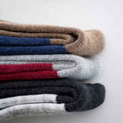 Nishiguchi Kutsushita Mohair Wool Pile Socks | Bordeaux