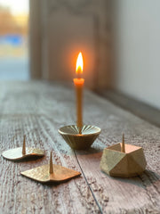 DAIYO  Candle Holder | Hand Hammered Brass