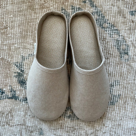 Sasawashi Japanese House Slippers | Beige