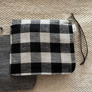 Fog Linen Canna Pouch | Natural Check