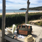 Edgar | Overnight Canvas & Leather Tote | Seaweed Green