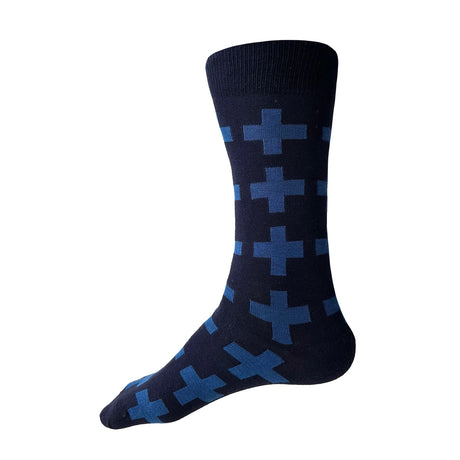 Swiss Socks | Navy + Lake | M/L only