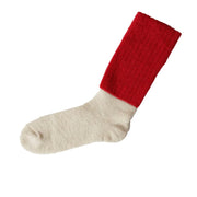 Nishiguchi Kutsushita Mohair Wool Pile Socks | Christmas Red (2023 Limited Color)