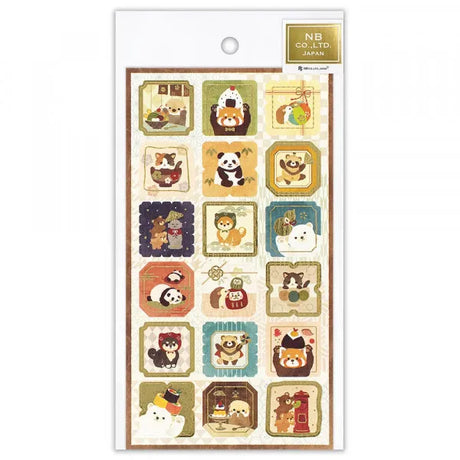 Japanese Style Sticker | Animals in Harmony w/ Foil Stickers