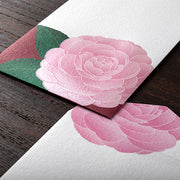 Silk Screened Camellia Washi Envelopes