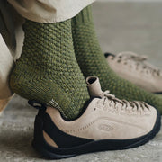 Nishiguchi Kutsushita Wool Cotton Boot Socks | Moss Green (2025 Limited Color)
