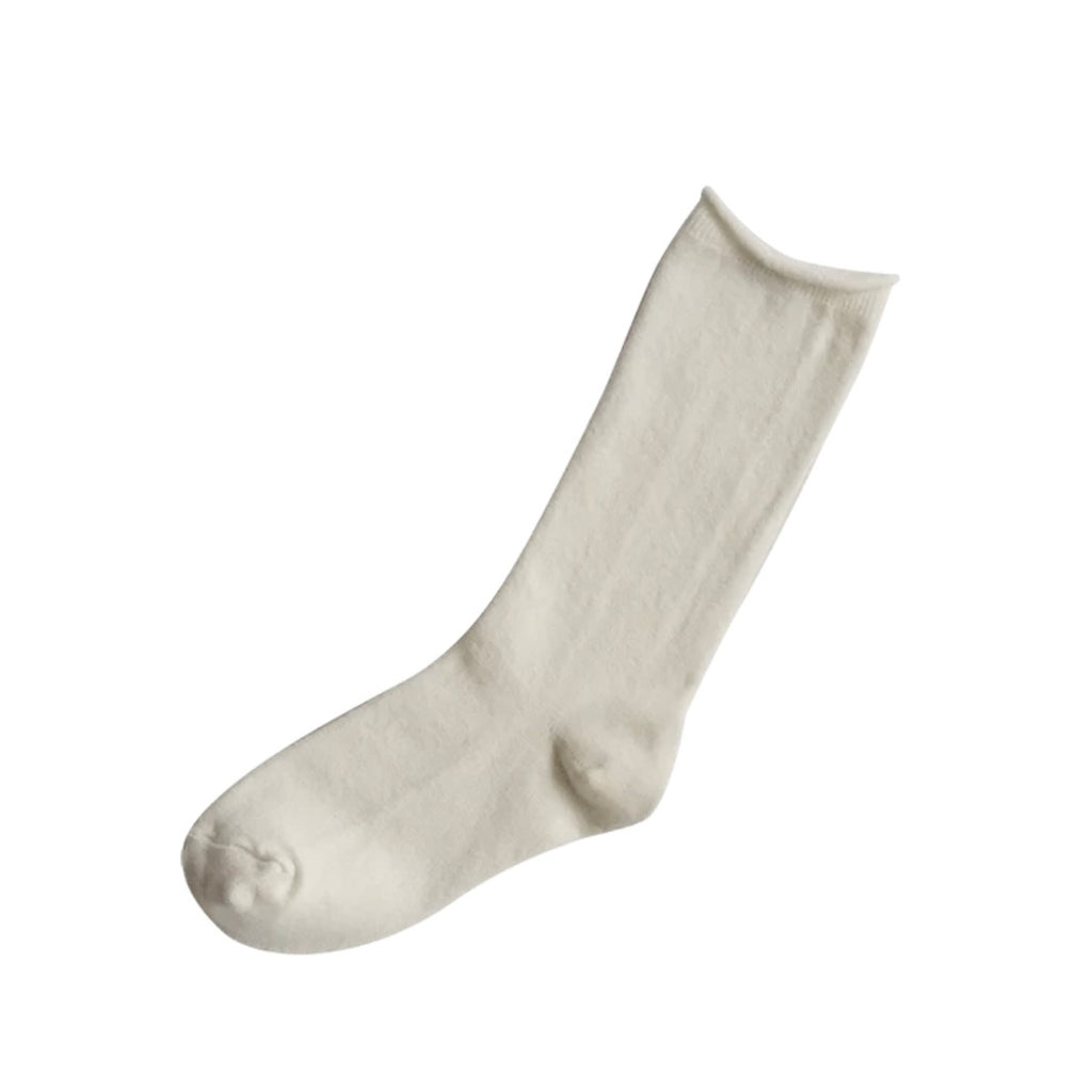 Nishiguchi Kutsushita Cashmere Cotton Socks | White | Small Only