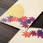 Moon and Japanese Maple Washi Envelopes