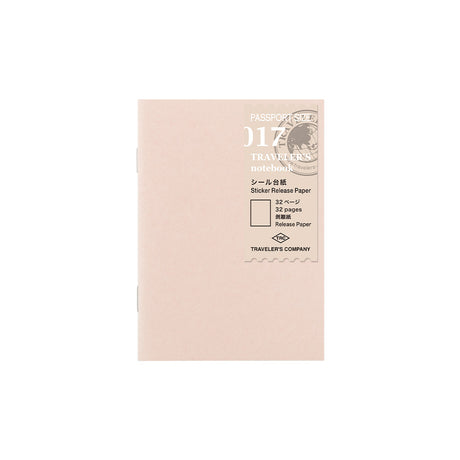 017 Passport Size - Sticker Release Paper Refill Notebook