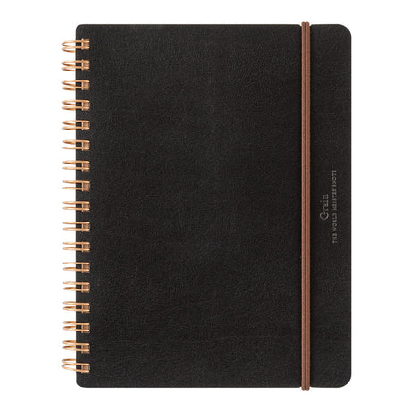 Midori Ring Notebook Grain B6  - Black