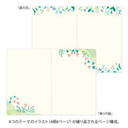 Midori B6 Yuru Log Notebook - Floral