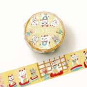 Ai Okino Foil Stamped Lucky Cat Tape