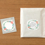Midori Translucent Sticky Notes | Red Floral Wreath