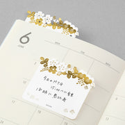 Die-Cut Sticky Note | Gold Foil Flower