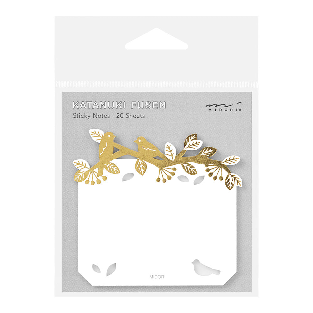 Die-Cut Sticky Note | Gold Foil Bird